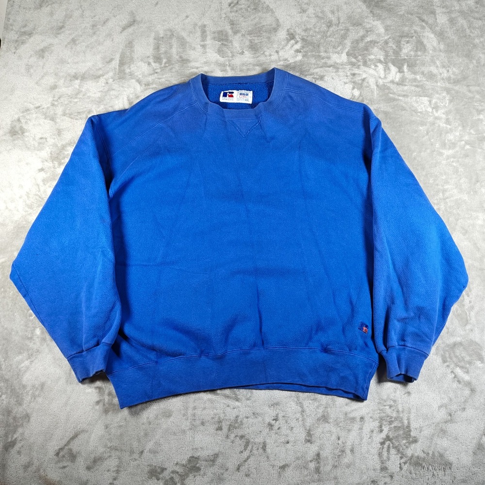 Vintage Russell Athletic Sweatshirt Mens XXL High Cotton Blank Made in USA 90s